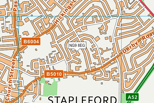 NG9 8EG map - OS VectorMap District (Ordnance Survey)