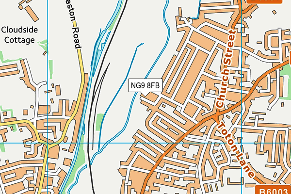 NG9 8FB map - OS VectorMap District (Ordnance Survey)