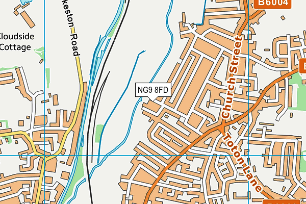 NG9 8FD map - OS VectorMap District (Ordnance Survey)