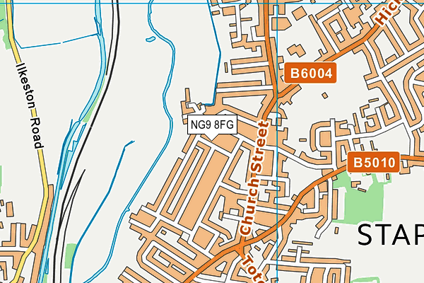 NG9 8FG map - OS VectorMap District (Ordnance Survey)