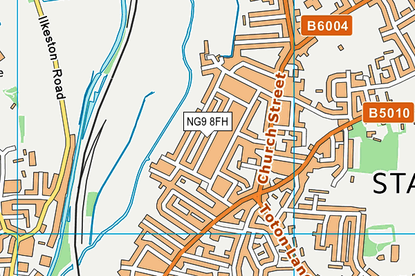 NG9 8FH map - OS VectorMap District (Ordnance Survey)
