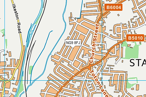NG9 8FJ map - OS VectorMap District (Ordnance Survey)