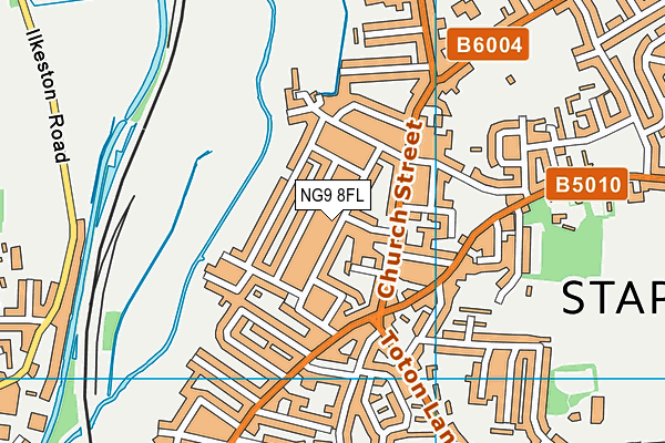 NG9 8FL map - OS VectorMap District (Ordnance Survey)