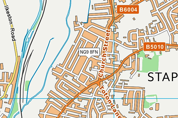 NG9 8FN map - OS VectorMap District (Ordnance Survey)