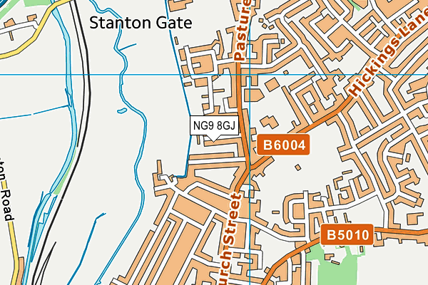 NG9 8GJ map - OS VectorMap District (Ordnance Survey)