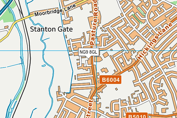 NG9 8GL map - OS VectorMap District (Ordnance Survey)