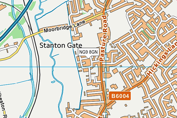 Pasture Road Recreation Ground map (NG9 8GN) - OS VectorMap District (Ordnance Survey)