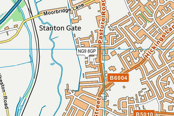 NG9 8GP map - OS VectorMap District (Ordnance Survey)