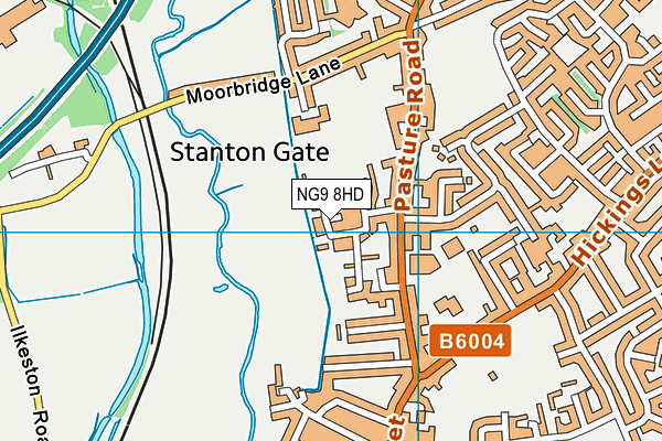 NG9 8HD map - OS VectorMap District (Ordnance Survey)