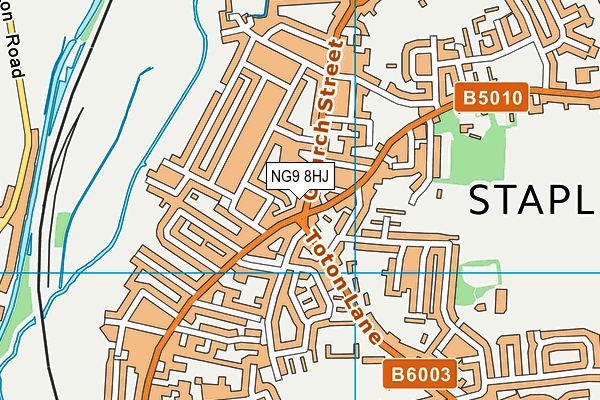 NG9 8HJ map - OS VectorMap District (Ordnance Survey)