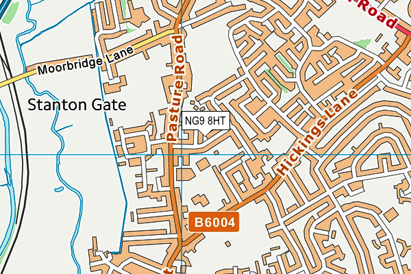 NG9 8HT map - OS VectorMap District (Ordnance Survey)