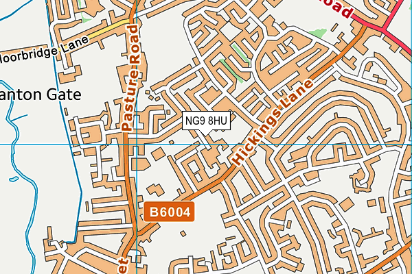 NG9 8HU map - OS VectorMap District (Ordnance Survey)