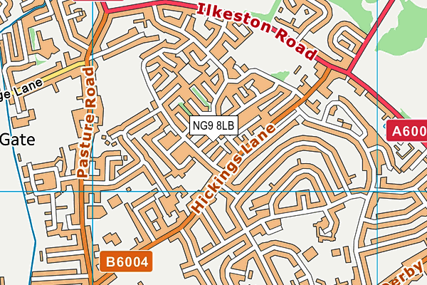 NG9 8LB map - OS VectorMap District (Ordnance Survey)