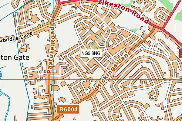 NG9 8NG map - OS VectorMap District (Ordnance Survey)