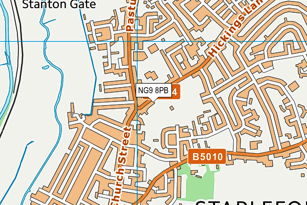 NG9 8PB map - OS VectorMap District (Ordnance Survey)