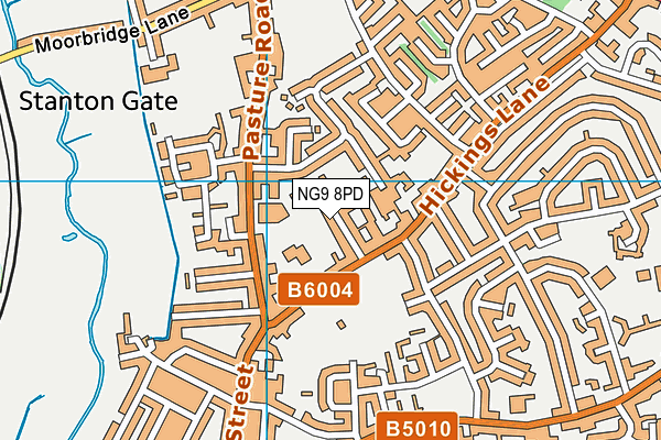 NG9 8PD map - OS VectorMap District (Ordnance Survey)