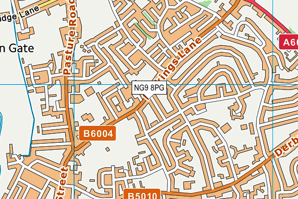 NG9 8PG map - OS VectorMap District (Ordnance Survey)