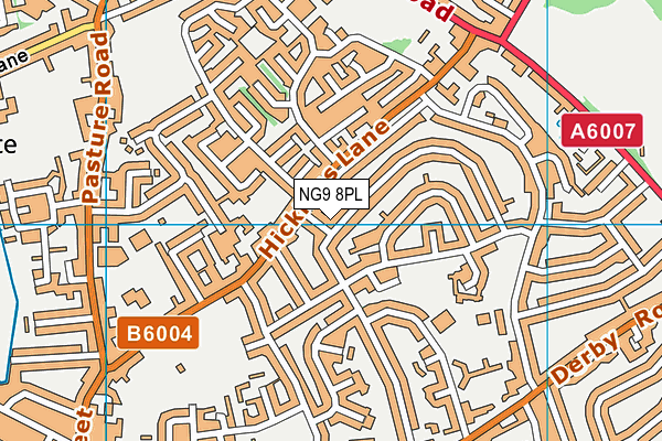 NG9 8PL map - OS VectorMap District (Ordnance Survey)