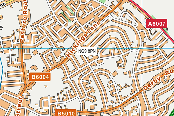 NG9 8PN map - OS VectorMap District (Ordnance Survey)