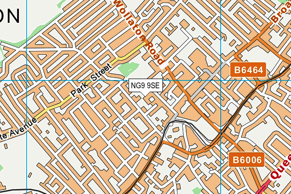 NG9 9SE map - OS VectorMap District (Ordnance Survey)