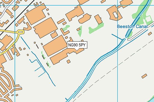 NG90 5PY map - OS VectorMap District (Ordnance Survey)