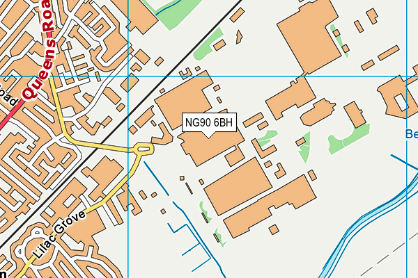 NG90 6BH map - OS VectorMap District (Ordnance Survey)