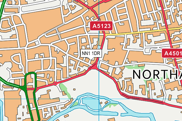 NN1 1DR map - OS VectorMap District (Ordnance Survey)