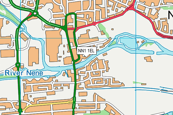 NN1 1EL map - OS VectorMap District (Ordnance Survey)