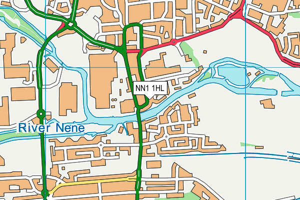 NN1 1HL map - OS VectorMap District (Ordnance Survey)