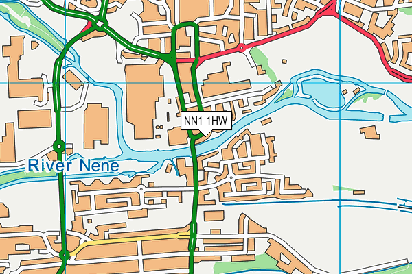 NN1 1HW map - OS VectorMap District (Ordnance Survey)