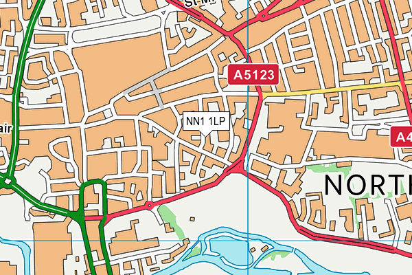 NN1 1LP map - OS VectorMap District (Ordnance Survey)