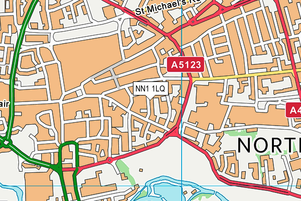 NN1 1LQ map - OS VectorMap District (Ordnance Survey)