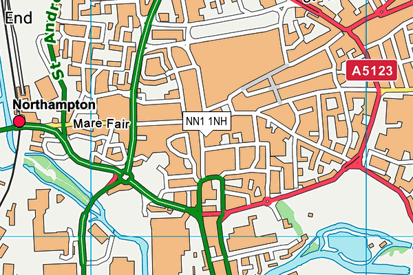 NN1 1NH map - OS VectorMap District (Ordnance Survey)