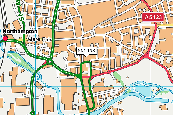 NN1 1NS map - OS VectorMap District (Ordnance Survey)