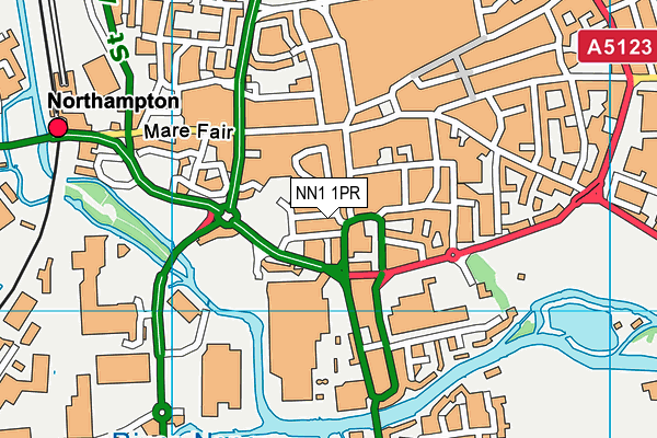 NN1 1PR map - OS VectorMap District (Ordnance Survey)