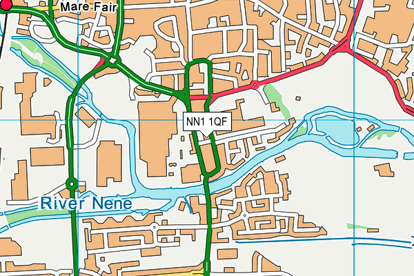 NN1 1QF map - OS VectorMap District (Ordnance Survey)