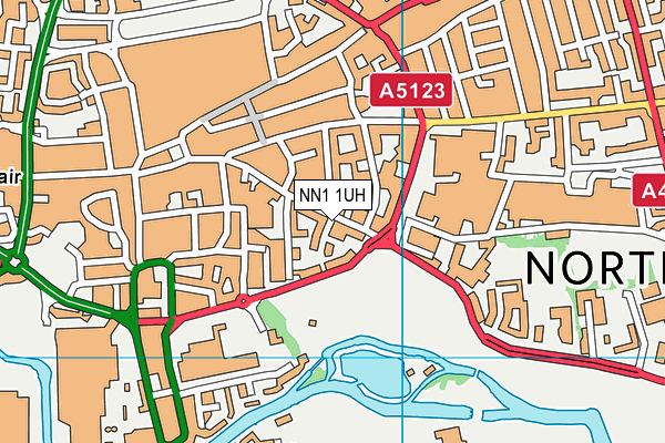 NN1 1UH map - OS VectorMap District (Ordnance Survey)