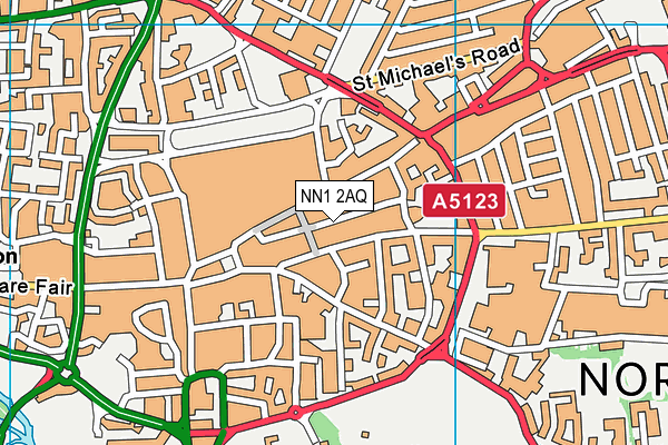 NN1 2AQ map - OS VectorMap District (Ordnance Survey)
