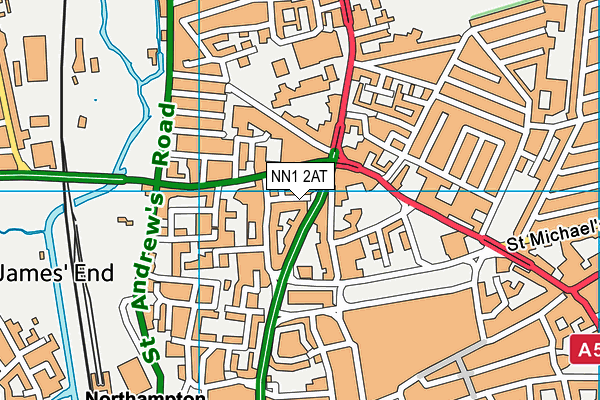 NN1 2AT map - OS VectorMap District (Ordnance Survey)