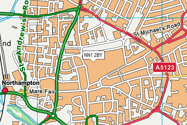 NN1 2BY map - OS VectorMap District (Ordnance Survey)