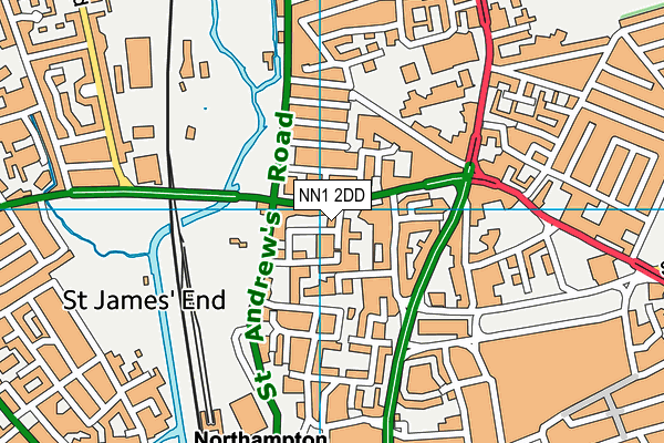 NN1 2DD map - OS VectorMap District (Ordnance Survey)