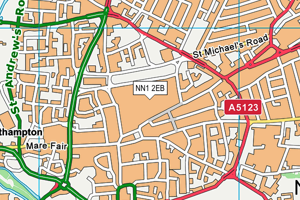 NN1 2EB map - OS VectorMap District (Ordnance Survey)