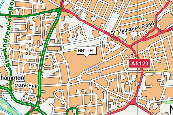 NN1 2EL map - OS VectorMap District (Ordnance Survey)
