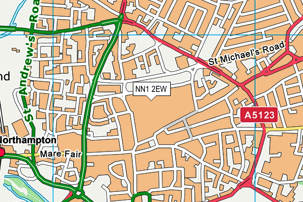 NN1 2EW map - OS VectorMap District (Ordnance Survey)