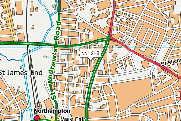 NN1 2HB map - OS VectorMap District (Ordnance Survey)