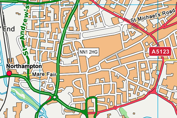 NN1 2HG map - OS VectorMap District (Ordnance Survey)