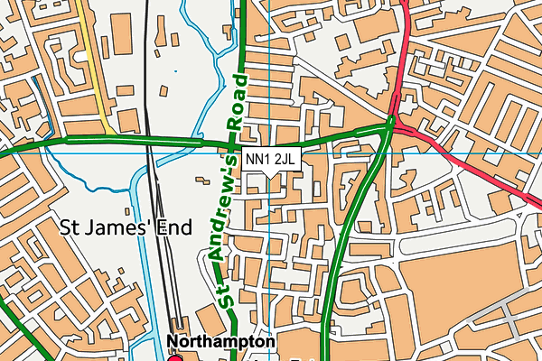 NN1 2JL map - OS VectorMap District (Ordnance Survey)