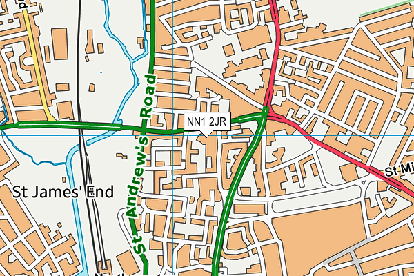 NN1 2JR map - OS VectorMap District (Ordnance Survey)