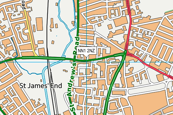 NN1 2NZ map - OS VectorMap District (Ordnance Survey)