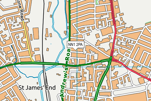NN1 2PA map - OS VectorMap District (Ordnance Survey)